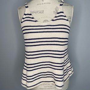 Adam Levine M Striped Lightweight Tank Top Sweater Adjustable Shoulder Straps